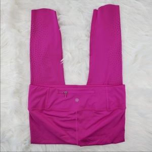 EUC Athleta Pink Velocity Laser Cut Leggings